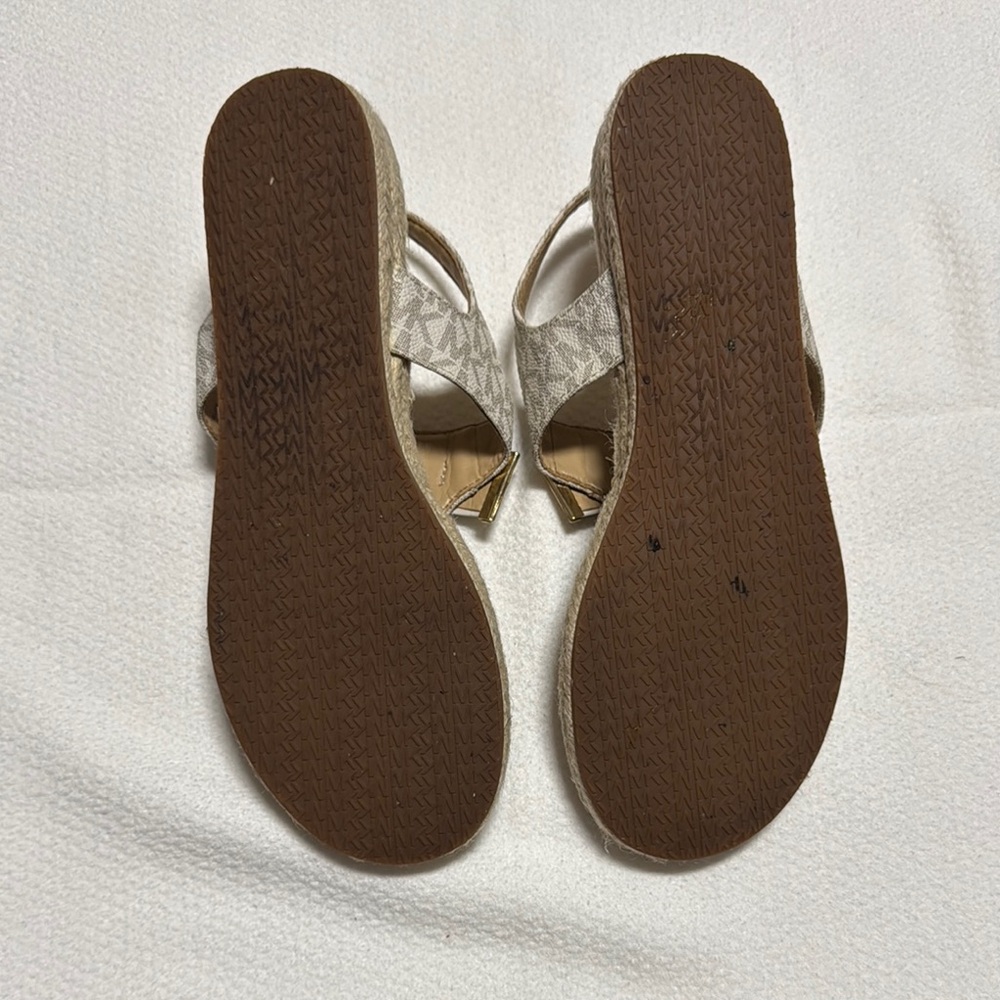 Michael Kors Cream Espadrille Sandals with Ankle Strap - Picture 4 of 4